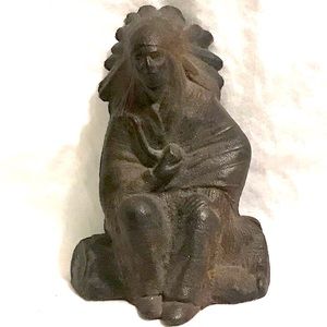 Rare Antique Iron Native American Piggyback.